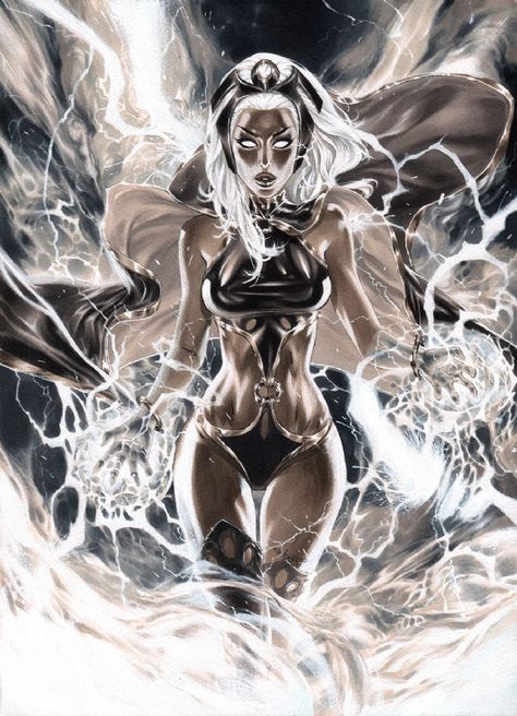 Storm by Eric Basaldua Storm Comic, Storm Xmen, Miss Hulk, Storm Marvel, Ororo Munroe, Storm Art, Black Comics, Tattoo Women, Arte Dc Comics