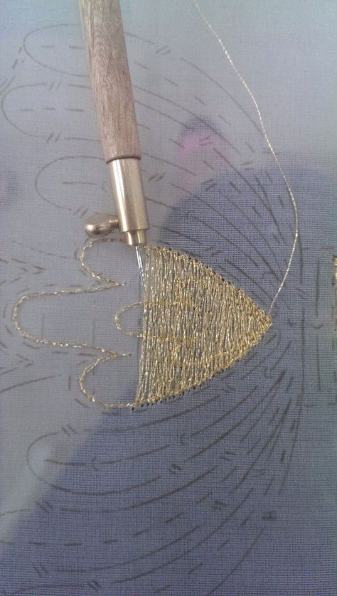 Twisted Chain Stitch, Haute Couture Embroidery, Tambour Beading, Gold Work Embroidery, Twisted Chain, Tambour Embroidery, Couture Embroidery, Crazy Quilting, Crochet Needles