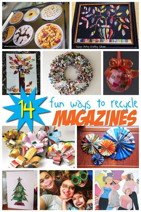 Recycle old magazines and make so many fun crafts for kids. Old Magazine Crafts, Different Crafts, Recycled Magazine Crafts, Recycling Projects, Recycled Crafts Kids, Recycled Magazine, Recycled Magazines, Magazine Crafts, Kids Crafting