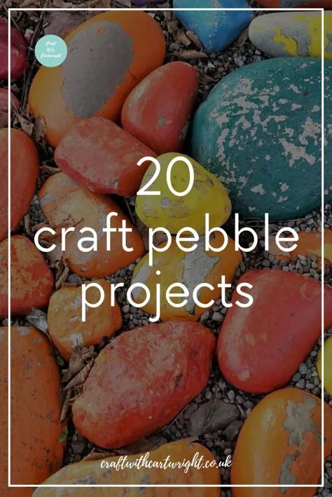 20 projects with craft pebbles - Craft with Cartwright Pebble Ideas For Garden, Pebbles Painting Ideas, Crafts With Stones Ideas, River Stones Crafts Garden Art, Small Stones Crafts, Pebble Rock Art Ideas, River Rock Crafts Ideas, Beach Rock Crafts Ideas, Crafts With Pebbles