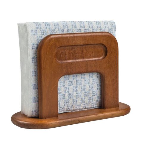 Madison Bay Trading Company Premium Grade Teak Napkin Holder & Reviews | Wayfair Wooden Kitchenware, Wood Napkin Holder, Teak Furniture, Paper Towel Holder, Holder Design, Life Time, Small Tables, Trading Company, Napkin Holder