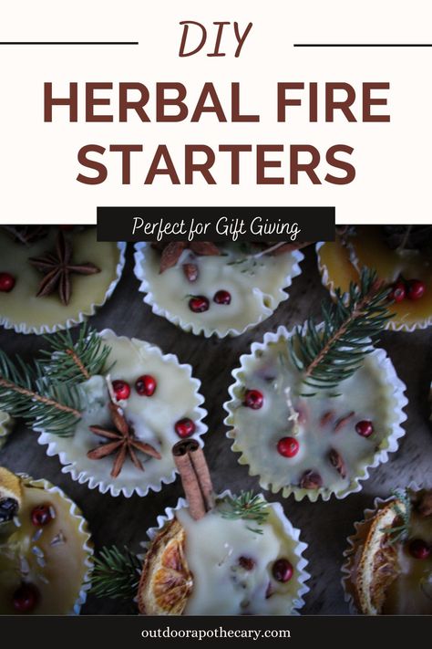 Indoor Fire Starters Diy, Herbal Fire Starters Diy, Fragrant Fire Starters, Pine Cone Fire Starter Diy How To Make, Wax Dipped Pine Cones Fire Starters, Christmas Fire Starters, How To Make Homemade Fire Starters, Fire Starter Candles, Fire Starters Diy Fireplaces