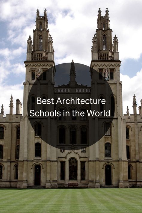 Architecture is one of the most challenging branches to study if you want to learn architecture from one of the worldâs best architecture schools. With their high criteria, these schools can be daunting from a student's perspective. Who wouldn't want to get their diploma from one of the most prestigious schools in the world? So if you're ready, let's take a look at the best architecture schools in the world. Maybe one of these will be your academy in the future. Architecture Aesthetic Student, Architecture Student Aesthetic, Architecture Colleges, High School Architecture, Learn Architecture, Best Architecture Universities, Architecture Schools, Architecture Journal, Italy Architecture