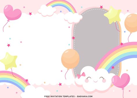 Free 7+ Festive Rainbow Birthday Invitation Templates #free #freeinvitation2019 #birthday #disney #invitations #invitationtemplates Invitation Card Rainbow Theme, Rainbow Theme Invitation Template, Pastel Rainbow Invitation Template, Rainbow Invitation Template, Kids Invitation, Birthday Invitation Card Template, Free Printable Invitations Templates, Rainbow Birthday Invitations, Rainbow Invitations