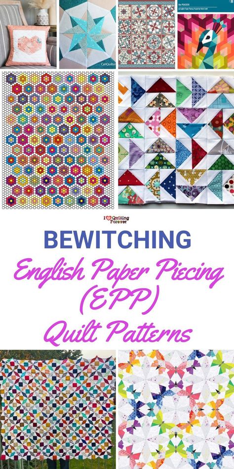 English Paper Piecing Diamond Patterns, Paper Quilting For Beginners, Beginner Epp Projects, English Paper Piecing Quilts Free Pattern, English Paper Piecing Triangles, Hexagon Paper Piecing Pattern, Paper Piece Quilt Patterns, Epp Quilt Patterns Paper Piecing, Paper Piecing Hexagons