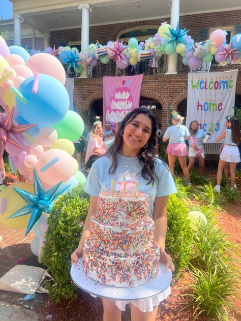 Happy Bid Day Theme, Birthday Sorority Theme, Let Them Eat Cake Bid Day, Text Me When You Get Home Bid Day, Party Like Its Your Bid Day, Birthday Bid Day Theme, Birthday Bid Day, Frat Wedding, 2025 Themes