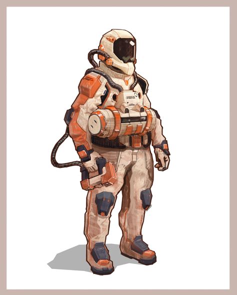 Astronaut Oc, Nasa Punk, Space Miner, Advance Wars, Sci Fi Character Design, Arte Cyberpunk, Power Armor, Concept Art Character, The Solar System