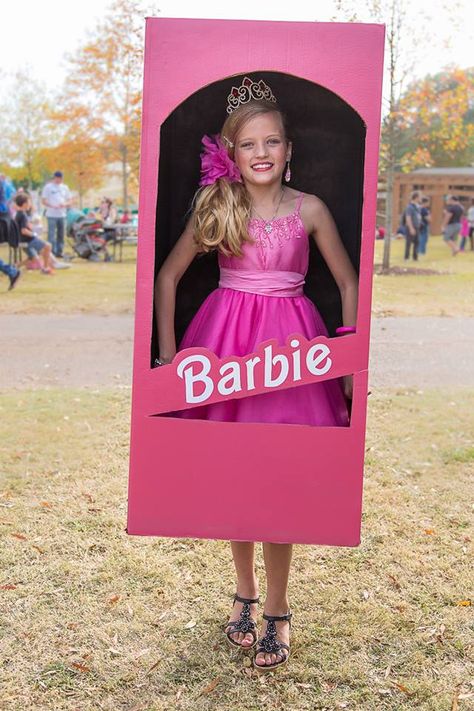 Barbie Doll Costume Barbie Doll Costume, Bratz Doll Halloween Costume, Bratz Halloween, Barbie Halloween Costume, Box Costumes, Doll Halloween Costume, Barbie Halloween, Fall Fashion Skirts, Pink Costume