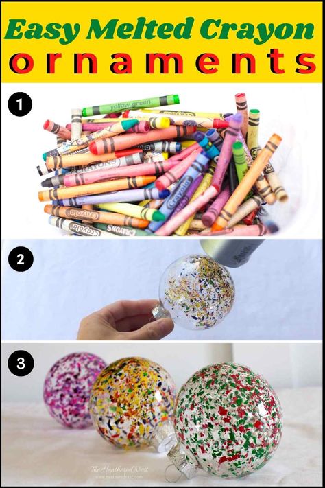 FUN & Affordable DIY Melted Crayon Ornaments in 4 Easy Steps!