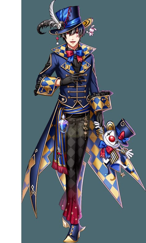 Fantasy Jester Art, Anime Show, Court Jester, Magical Boy, Trust In Him, A Clown, Character Design Male, Character Design References