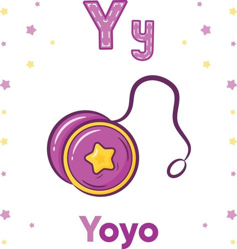 Alphabet flashcard letter Y with cute yoyo drawing Yoyo Drawing, Yoyo Cartoon, Vector Nature, Letter Y, Drawing Drawing, Cartoon Drawing, Phonics, Cartoon Drawings, Alphabet