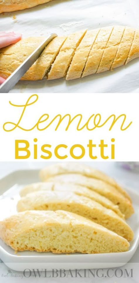 Lemon Biscotti Recipe, Best Biscotti Recipe, Easy Biscotti, Easy Biscotti Recipe, Lemon Biscotti, Biscotti Recipes, Italian Cookie Recipes, Almond Biscotti, Biscotti Cookies