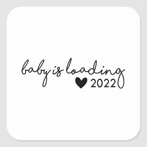 Baby Is Loading 2022 Square Sticker Size: Small, 1½ inch. Gender: unisex. Age Group: adult. Baby Loading Announcement, Baby Captions, Baby Announcement To Husband, Baby Loading, Baby Announcement Photoshoot, Baby Boy Birth Announcement, Fun Baby Announcement, Happy Pregnancy