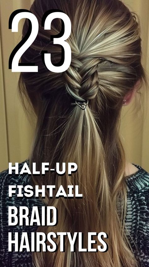 Half-up fishtail braids are the perfect way to keep your hair stylish yet effortless. From elegant twists to playful loops, these hairstyles frame your face beautifully and add texture to any look. Whether you’re dressing up or keeping it casual, these braids have got you covered! Braid For Fine Hair, Long Textured Hair, Fishtail Braid Hairstyles, Fishtail Braids, Braided Half Up, Loose Braids, Fishtail Braid, Pinterest Hair, Cool Braids