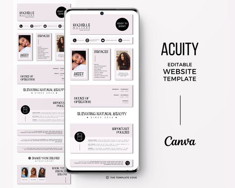 Esthetician Booking Site, Ugc Templates, Acuity Website Design, Lash Tech Website, Booking Site Design, Site Analysis Sheet, Acuity Booking Site, Google Site Templates, Coffee Site