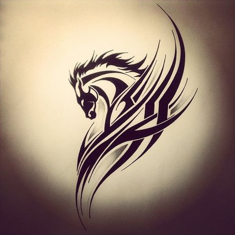 Awesome Tribal Horse tattoo Geometric Horse Tattoo Design, Horse With Wings Tattoo, Masculine Horse Tattoo, Native American On Horse Tattoo, Celtic Horse Tattoo, Crazy Horse Tattoo, Tattoo Wallpaper, Horse Tattoo Design, Red Tattoos