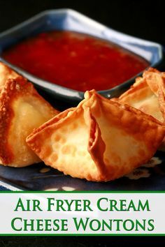 Cream Cheese Rangoon Air Fryer, Air Fryer Cream Cheese Wontons, Airfryer Lunch Recipes, Airfryer Lunch, Air Fryer Cream Cheese, Panini Grill, Air Fryer Recipes Snacks, Cream Cheese Wontons, Cheese Wontons