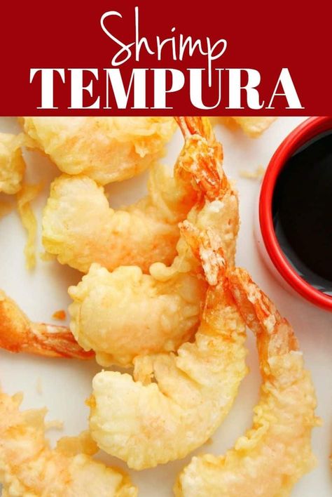 Shrimp Tempura is a Japanese dish made with fresh shrimp dipped in tempura batter and deep-fried until perfectly crispy. Serve it with soy sauce or tempura dipping sauce. #seafood #appetizer #tempura #shrimp Deep Fry Shrimp, Tempura Fried Shrimp, Shrimp Deep Fried, How To Make Tempura Shrimp, Homemade Tempura Batter, Shrimp Tempura Recipe Sushi, Japanese Fried Shrimp, Tempera Shrimp, Deep Fried Shrimp Batter