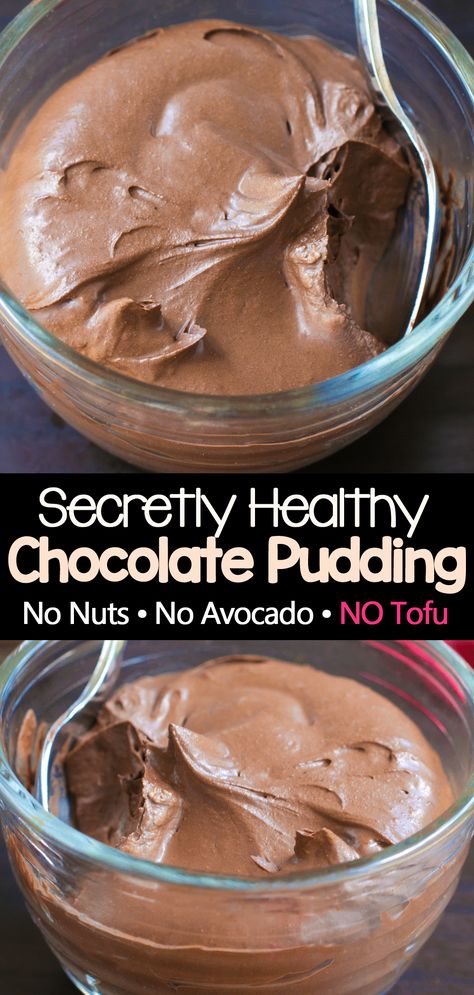 Healthy Chocolate Pudding Recipe, Healthy Chocolate Pudding, Butter Making, Homemade Chocolate Pudding, Chocolate Pudding Recipes, Healthy Chocolate Chip Cookies, God Mat, Healthy Sweets Recipes, Healthy Chocolate