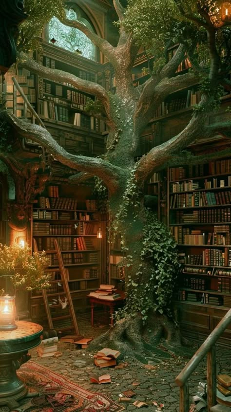 Fantasy Library Wallpaper, Book Asthetics Wallpaper, Bookish Phone Wallpaper, Bookish Wallpaper Aesthetic, Green Lockscreen, Green Academia Aesthetic, Bookish Wallpaper, Enchanted Library, Abandoned Library