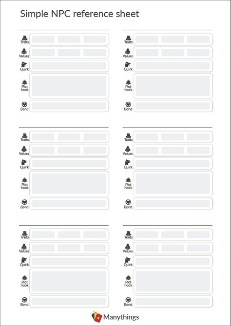 NPC reference character sheet Ttrpg Character Sheet, Npc Character Sheet, Npc Dnd Sheet, Dnd Printables Free, Dnd Npc Sheet, Dnd Bujo, Rpg Character Sheet, Dm Tools, Dnd Journal