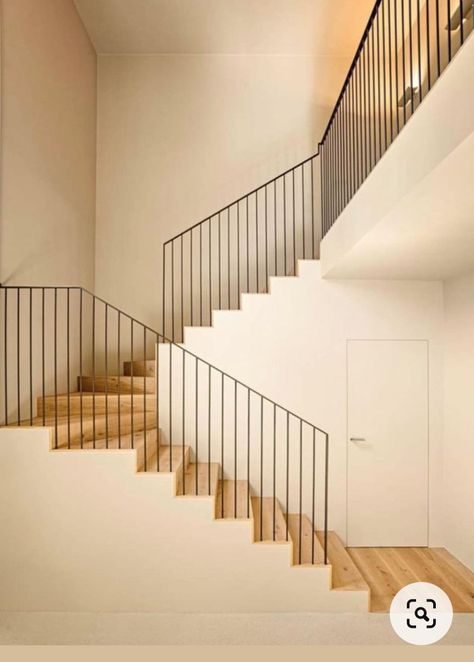 Handrails For Stairs Indoor, Trap Balustrade, Winding Stairs, U Shaped Stairs, Winder Stairs, Island Interior, Balustrade Design, Metal Stair Railing, Stairs In Kitchen