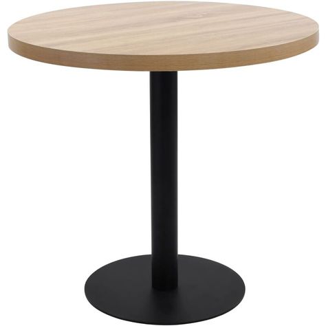 Mobilier d'intérieur > Meuble de salle à manger > Table à manger BH DESIGN, Créez une atmosphère romantique avec notre élégante table de bistro. Le dessus est en MDF avec un motif de grain de bois et est soutenu par un pied et une base en acier. Il se nettoie facilement avec un chiffon humide. Utilisez-la comme une pièce unique dans votre intérieur, restaurant, café ou bar. Elle est facile à assembler. Couleur : marron clair et noir Matériau : MDF, acier Dimensions totales : 80 x 75 cm (Diamètre Table Console Extensible, Console Extensible, Restaurant Tables And Chairs, Table Haute, Store Interior, Cafe Bar, Interior Design Projects, Chair Design, Office Furniture