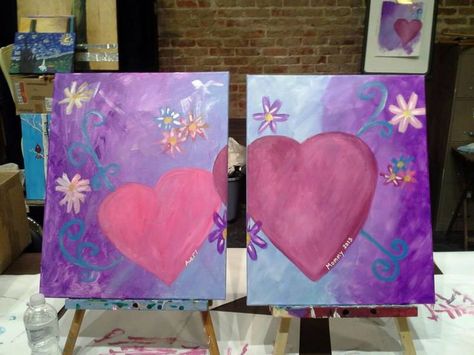 17 Best images about Painting Party- Mommy (or Daddy) and me on ... Trendy Painting Ideas On Canvas, Trendy Painting Ideas, New Painting Ideas, Kid Painting, Wine And Canvas, Daisy Art, Mom And Me, Board Painting, Family Painting