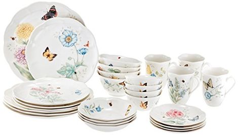 Springtime Illustration, Easter Dinnerware, Dinnerware Set Modern, Classic Dinnerware, Lenox Butterfly Meadow, Butterfly Meadow, Spring Entertaining, Trademark Design, China Dinnerware Sets