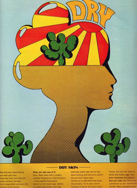 Milton Glaser "Dry Skin" | For Seventeen Magazine 1967 Blogg… | Flickr Milton Glaser, Art Appliqué, Seventeen Magazine, Ad Hoc, Wow Art, Design Graphique, History Design, Vintage Graphics, Graphic Poster