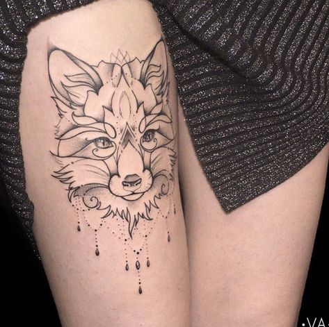 Imagine Tattoo, 27 Tattoo, Tattoo Wolf, Paris Tattoo, Geometric Fox, Muster Tattoos, Fox Tattoo, Celtic Tattoos, Wolf Tattoos