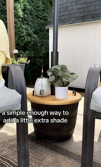 How to Make a DIY Umbrella Stand in a Few Simple Steps | Hometalk Outside Umbrella Stand Diy, Backyard Umbrella Ideas Shades, Umbrella Pot Stand, Diy Concrete Umbrella Base, Diy Umbrella Stand Outdoor Side Tables, How To Make An Umbrella Stand, Umbrella Planter Stand, Diy Umbrella Table Stand, Outdoor Umbrella Stand Diy Planter Pots