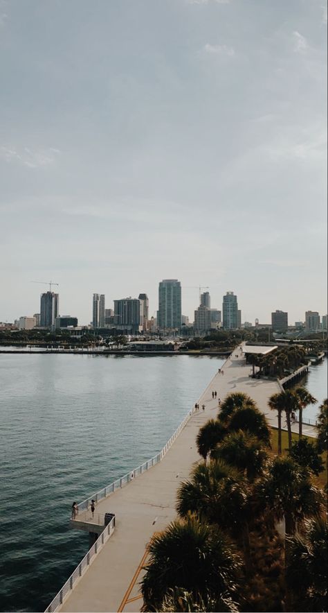 #boardwalk #stpete #florida #ocean #sea #city #downtown Sea Side Town Aesthetic, Coastal Town Aesthetic Dark, Ocean City Nj Aesthetic, Florida Ocean, Ocean City Boardwalk, City Downtown, City By The Sea, Coastal City, Beach City