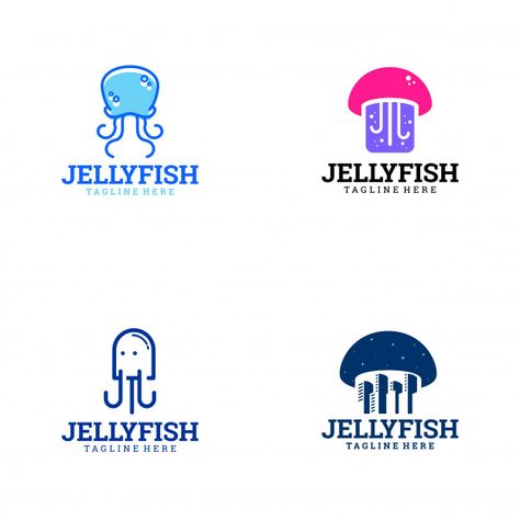 Jellyfish Logo, Octopus Logo, Music Branding, Logo Combination, Ghost Logo, Fish Logo, Jelly Fish, Art Things, Graphic Editing