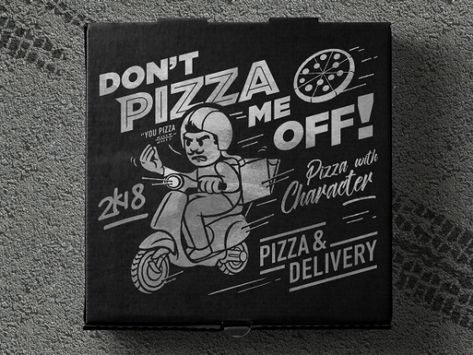 Don't Pizza Me Off Pizza Menu Design, Chalkboard Restaurant, Burger Packaging, Pizza Packaging, Pizza Box Design, Creative Pizza, Pizza Branding, Pizza Logo, Pizza Art