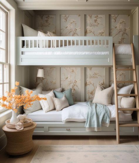 It’s been a while since we did our last built-in bunk bed project. So we thought it would be fun to see what kind of new designs we could… | Instagram Bunk Bed Room, Bunk Bed Rooms, Bunk Beds Built In, Built In Bunks, Bunk Rooms, Becki Owens, Bedding Inspiration, Kids Bunk Beds, Bunk Room