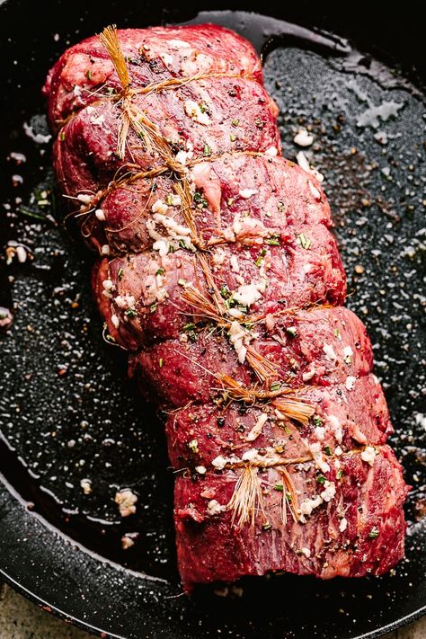 Roasted Beef Tenderloin - Easy, no-fuss recipe for the juiciest Roasted Beef Tenderloin you'll ever make! Full of amazing flavor, a garlic and herb crusted beef tenderloin with an easy, no marinating required technique. Crusted Beef Tenderloin, Roast Beef Tenderloin, Beef Tenderloin Roast Recipes, Roasted Beef Tenderloin, Beef Tenderloin Recipe, Beef Tenderloin Recipes, Roasted Beef, Keto Carnivore, Beef Tenderloin Roast