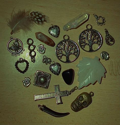 Grunge Trinkets, Beat Aesthetic, Crow Nest, Crow Core, Dark Hippie, Cutesy Outfit, Fairy Grunge Aesthetic, Dark Fairycore, Funny Jewelry