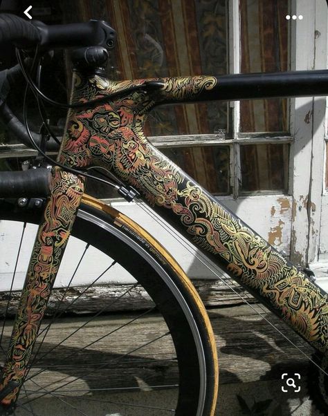 Custom Bicycle Paint Jobs, Bike Custom Paint, Custom Bike Paint, Bike Decor, Bicycle Paint Job, Bike Swag, Paint Bike, Bike Motor, Velo Vintage