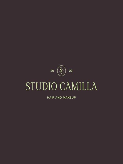 Edgy, modern, and elegant logo design for Studio Camilla, a high-end hair and makeup salon. Click through to view the full custom branding project! Logotype | Brand Identity Design | Monogram Logo Makeup Branding Design Logo, Elegant Personal Branding, Beauty Salon Branding Design, High End Brand Logo, Cosmetology Logo Design, Hair Studio Branding, Beauty Salon Brand Identity, Salon Branding Ideas, Hair Studio Logo