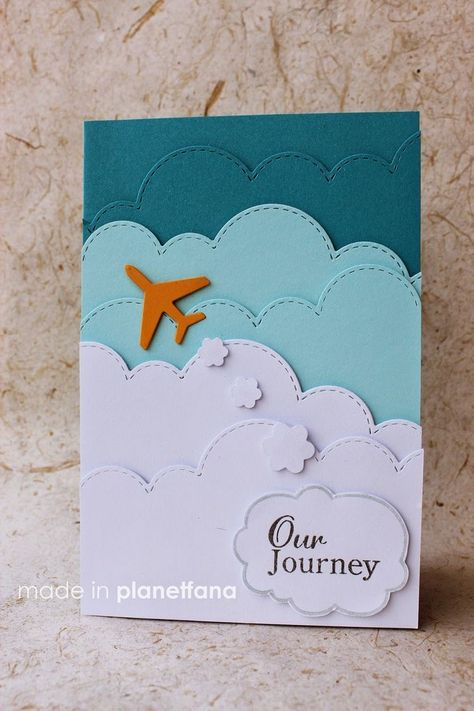 Happy Journey, Cas Challenge, Birthday Card Drawing, Birthday Card Craft, Homemade Birthday Cards, Paper Smooches, Travel Cards, Card Drawing, Handmade Ideas