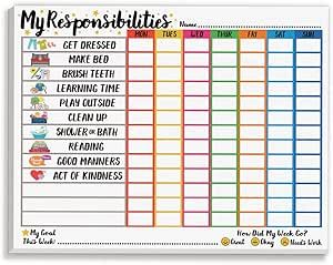 Daily Routine Chart For Kids, Chore Charts For Kids, Daily Routine Chart, Weekly Chore Charts, Responsibility Chart, Weekly Chores, Chore Charts, Chart For Kids, Daily Checklist