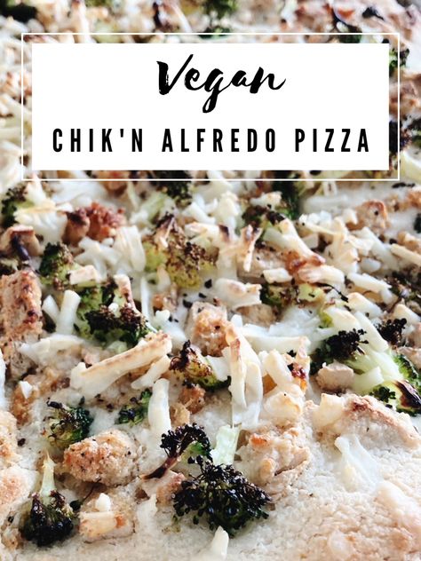 Vegan Alfredo Pizza, Vegan Easy Recipes, Easy Vegan Recipes For Beginners, Alfredo Pizza, Vegan Alfredo, Cheese Vegan, Vegan Recipes Beginner, Recipes Cheap, Vegan Chicken