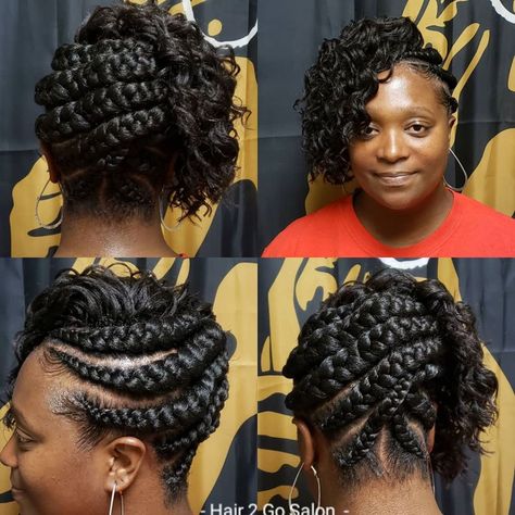 30 Goddess Braids Ideas to Leave Everyone Speechless - Hair Adviser Two Goddess Braids, Goddess Braids Updo, Goddess Braid Styles, Scalp Braids, Black Hair Updo Hairstyles, Traditional Hairstyle, Goddess Braids Hairstyles, Bob Braids, Feed In Braid