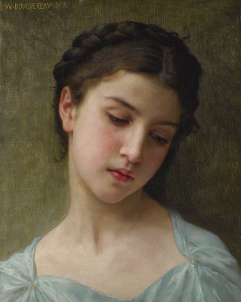 Portrait de Jeune Fille by William Adolphe Bouguereau (ARC) William Bouguereau, William Adolphe Bouguereau, European Paintings, Artist Life, European Art, Figure Painting, Portrait Art, Art Exhibition, Classic Art