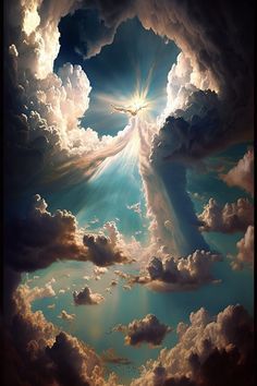 Heaven Aesthetic Wallpaper, Angelic Background, Heaven Core, Heaven Background, Dancing In The Sky, فنسنت فان جوخ, Heaven Images, Jesus Christ Painting, Heavenly Places