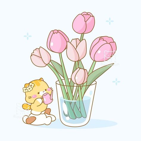 It’s tulip time! 🌷 What is your favorite spring flower? #kawaiitulip #tulipart #tulips #kawaiiart #springflowers #spring #flowers… | Instagram Tulip Flower Drawing, Cutest Kitten, Tulips Art, Flowers Instagram, Kawaii Aesthetic, What Is Your Favorite, Tulips Flowers, Spring Flower, Kawaii Art