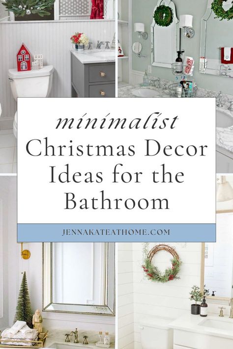 Christmas Decor For Bathroom Holidays, Christmas Toilet Decoration, Bathroom Sink Christmas Decor, Decorate Bathroom For Christmas, Christmas Bathroom Decor Ideas Simple, Decorating Bathroom For Christmas, Christmas Decor Bathroom, Bathroom Holiday Decor, Bathroom Christmas Decor