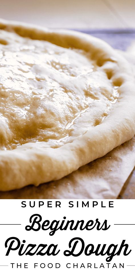 Easy Pizza Dough for Beginners from The Food Charlatan. Recipes For Pizza, Easy Pizza Dough Recipe, Quick Pizza Dough, The Food Charlatan, Pizza Dough Recipe Easy, Best Pizza Dough, Easy Pizza Dough, Artisan Pizza, Easy Homemade Pizza