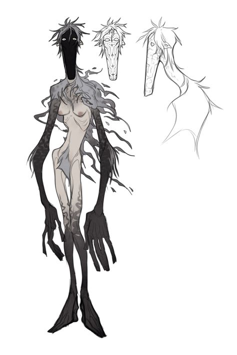 Trapped Poses Drawing, Vampire Monster Design, Infected Character Design, Monster Human Art, Spider Monster Concept Art, Creepy Monster Concept Art, Ghost Design Concept Art, Amalgamation Monster, Human Experiment Art